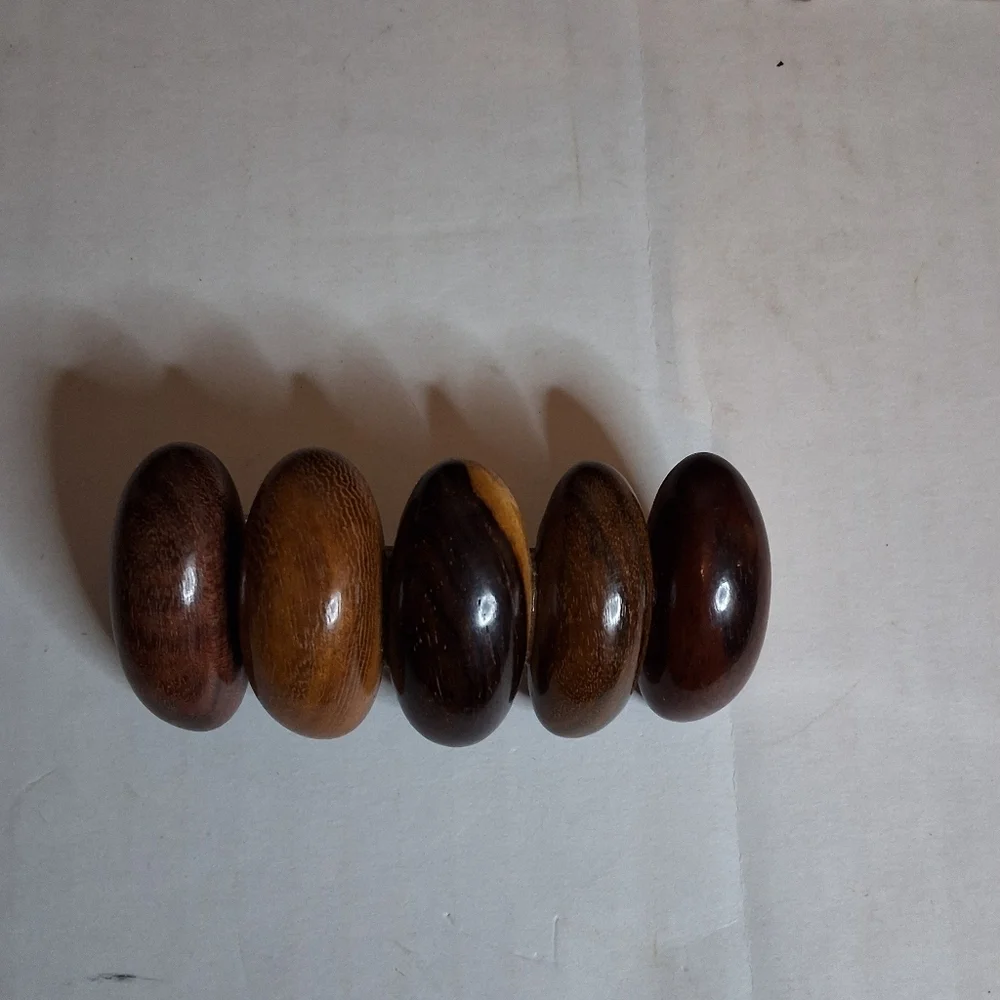 Handcrafted Wooden Hair Clip with Natural Tones